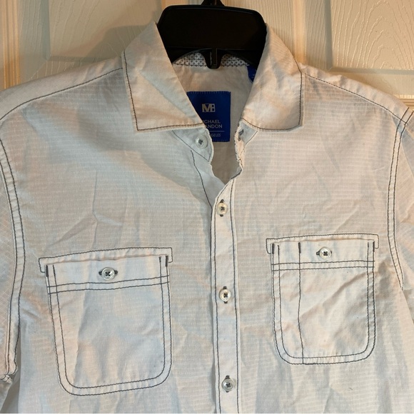Michael Brandon Mens S Button Down Shirt Long Sleeve Pockets Casual Adult Party - Picture 4 of 11